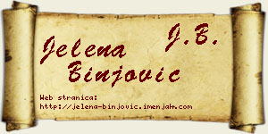 Jelena Binjović vizit kartica